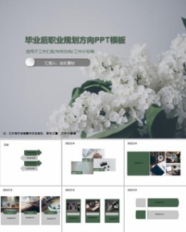 毕业后职业规划方向PPT模板