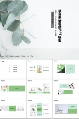 项目申请答辩PPT模板