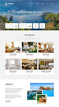 度假村酒店预订平台网站模板