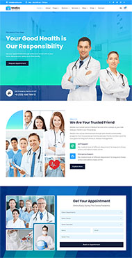 医疗健康医生诊所网站模板