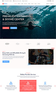 游泳潜水培训公司HTML5模板