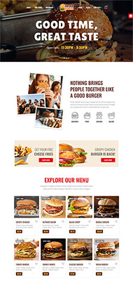 披萨咖啡快餐餐厅网站模板
