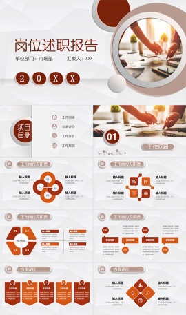 岗位述职报告PPT模板