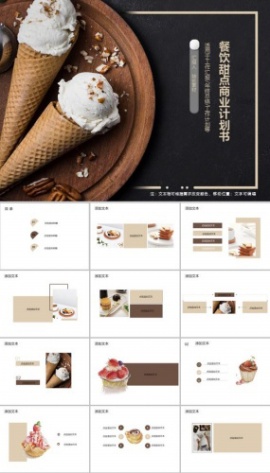 餐饮甜点商业计划书PPT模板