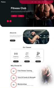 健身俱乐部HTML5网站模板