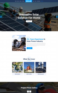 太阳能HTML5网站模板