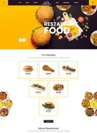 HTML5西式快餐美食网站模板
