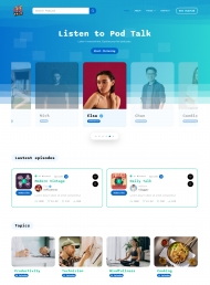 HTML5听播客谈网站模板