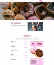 响应式甜甜圈甜品店网站模板