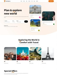 假日世界旅行社HTML5登录页模板