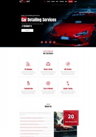 酷黑风格汽车服务机构网站模板