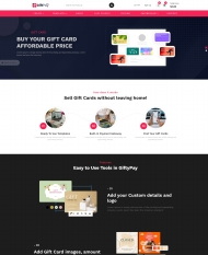 HTML5礼品卡制作出售服务网站模板