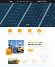 太阳能电池板新能源服务公司网站模板