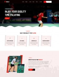 羽毛球培训服务机构网站模板