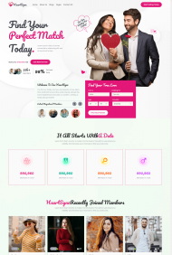 HTML5响应式婚恋约会配对网站模板