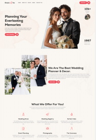 CSS婚礼策划服务机构宣传网站模板