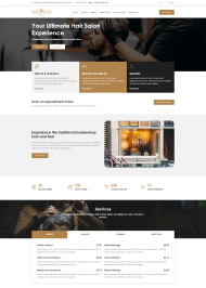 美发体验服务机构HTML5网站模板