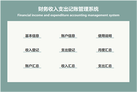 财务收入支出记账管理系统表格模板