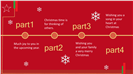 扁平风格红色圣诞节主题PPT模板