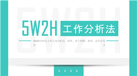 5W2H工作分析法教学分享ppt模板