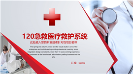 120急救医疗救护系统工作汇报ppt模板