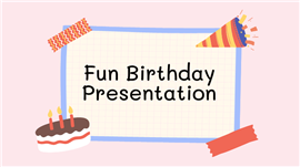 简约色彩明快欢乐氛围生日主题ppt模板