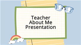 可爱手绘卡通风教师新学期自我介绍ppt模板