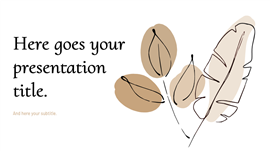 简约自然手绘风个人年度工作总结ppt模板