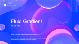 炫彩动感流体渐变科技行业介绍PPT模板