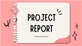 粉色可爱简约涂鸦风项目报告ppt模板