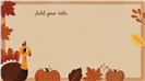 秋季可爱插画风感恩节派对ppt模板