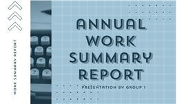 蓝色学术风年度工作总结报告ppt模板