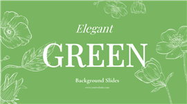 清新绿色手绘天然有机护肤品牌营销ppt模板