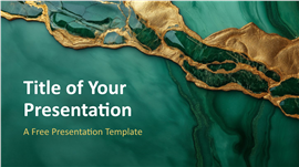 祖母绿鎏金质感高端金融路演ppt背景图片