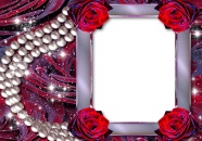 玫瑰珍珠相框素材下载