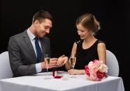 餐厅求婚的情侣图片