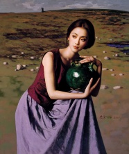 美女油画图片