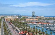 巴塞罗那港口道路景观图片