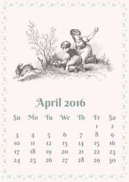 2016年4月日历壁纸图片
