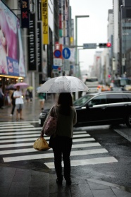 雨中街景图片