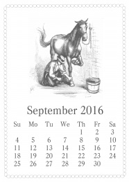 2016年9月日历表图片