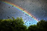 彩虹水珠玻璃图片