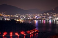 小镇城市夜景图片