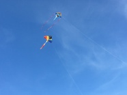 高空两只风筝图片