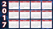 2017年全年日历表图片