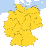 黄色德国地图插画图片