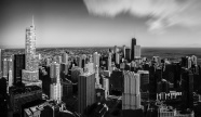 芝加哥黑白摄影图片