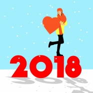 2018新年卡通画素材图片