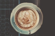 意式咖啡拉花图案图片