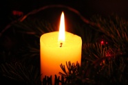 圣诞节蜡烛火焰图片